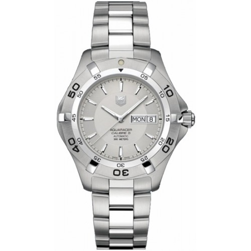 Tag Heuer Aquaracer 2000 Day Date Silver Dial Men's Watch WAF2011-BA0818 Tag Heuer Aquaracer 2000 Day Date Silver Dial Men's Watch WAF2011-BA0818